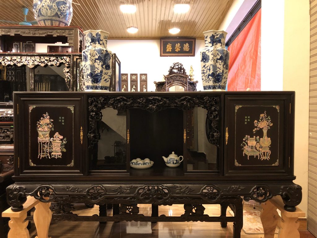 Tủ Chè Cẩn Ốc Đông Bích Tứ Bình