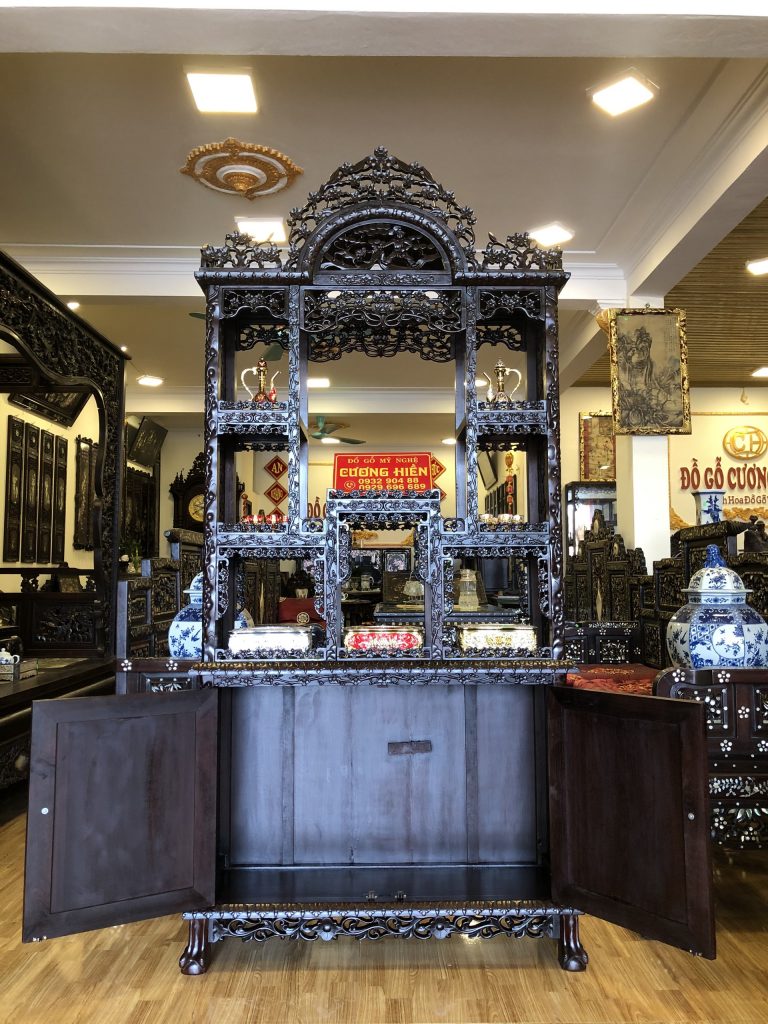 Tủ Bày Đồ Hoa Mai