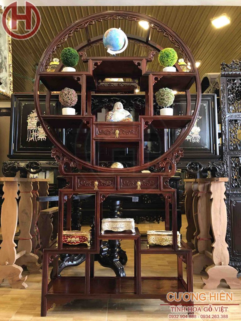 Tủ Bày Đồ Dáng Bình Phong