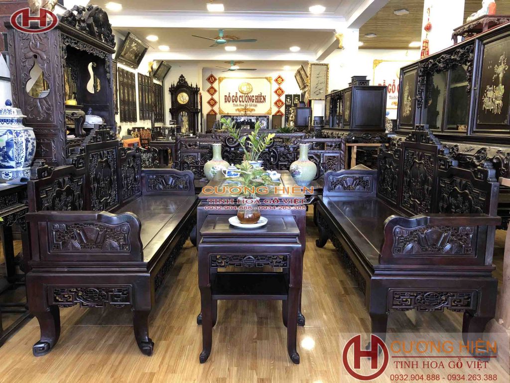 Bộ Trường Kỷ Chạm Cổ Đồ 01