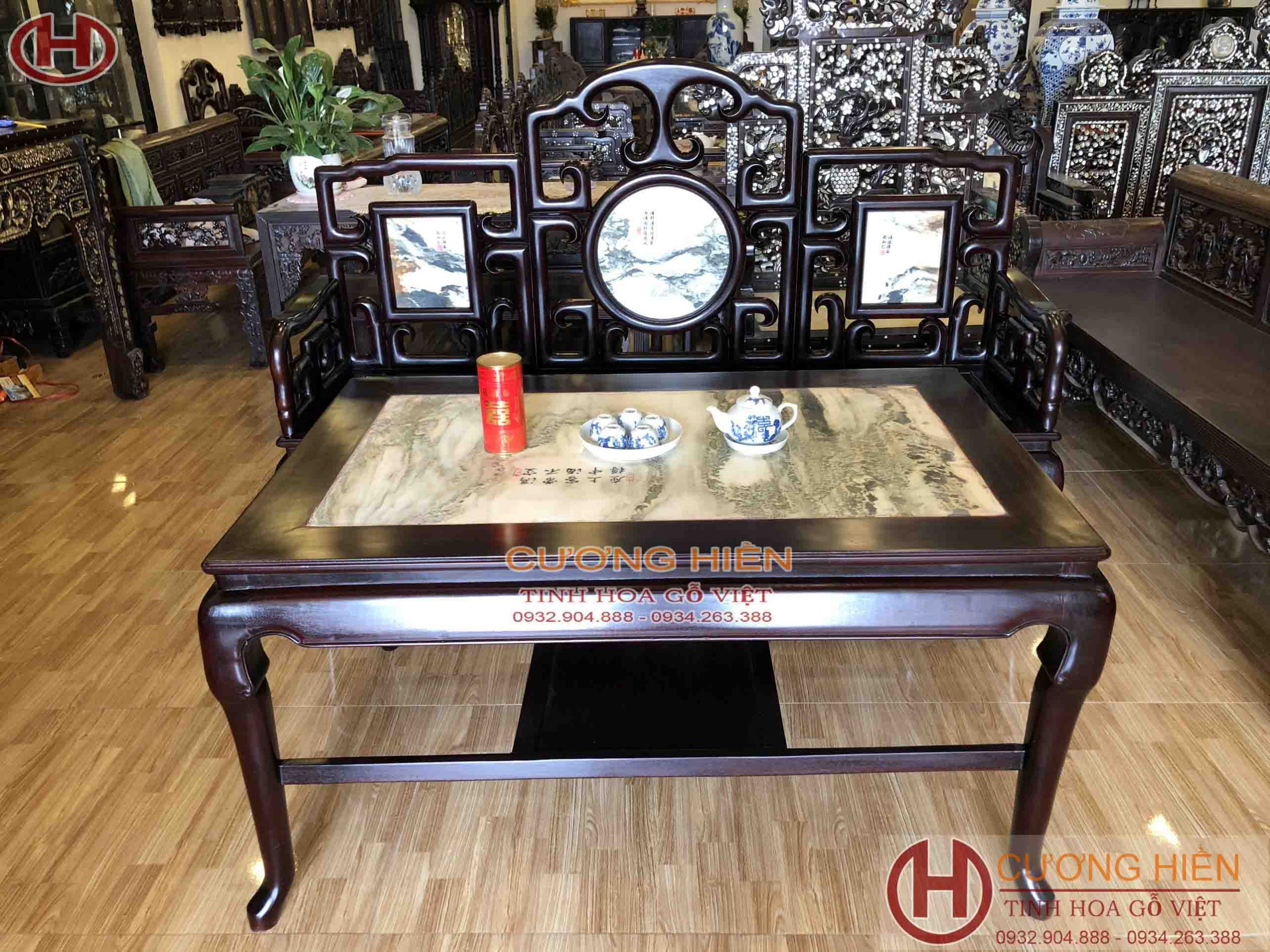 bộ ghế móc mỏ gỗ gụ 8 món bộ ghế móc mỏ gỗ gụ 8 món