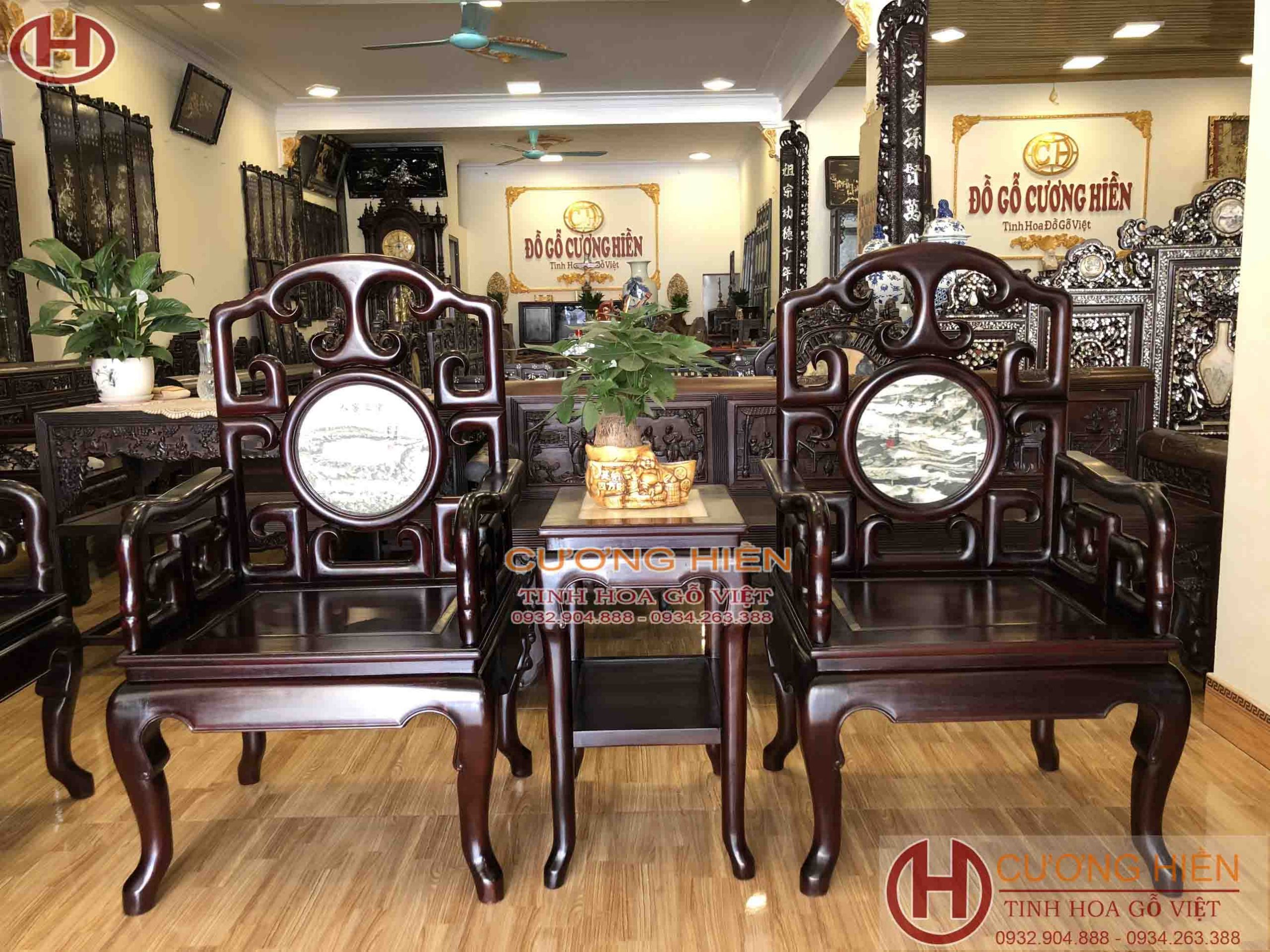 bộ ghế móc mỏ gỗ gụ 8 món bộ ghế móc mỏ gỗ gụ 8 món