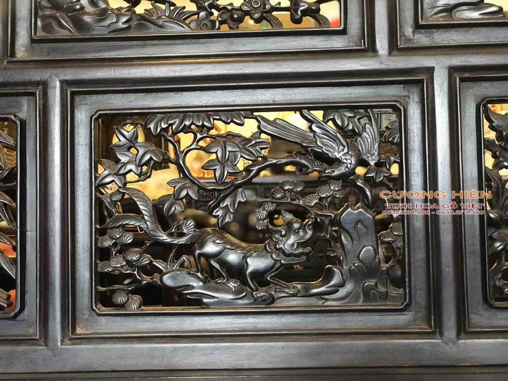 trường kỷ chạm cảnh đẹp